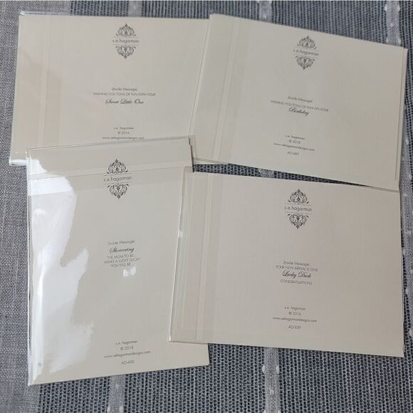 NEW- S.E. HAGARMAN Animal Baby Shower Card Bundle (4) - Picture 2 of 3